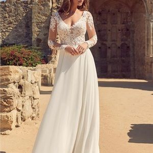Beautiful white wedding dress